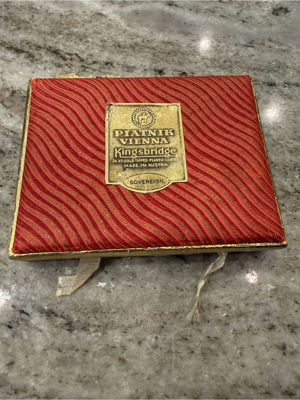 Piatnik Vienna Kingsbridge Sovereign Playing Cards Deck w/ Original Case Austria